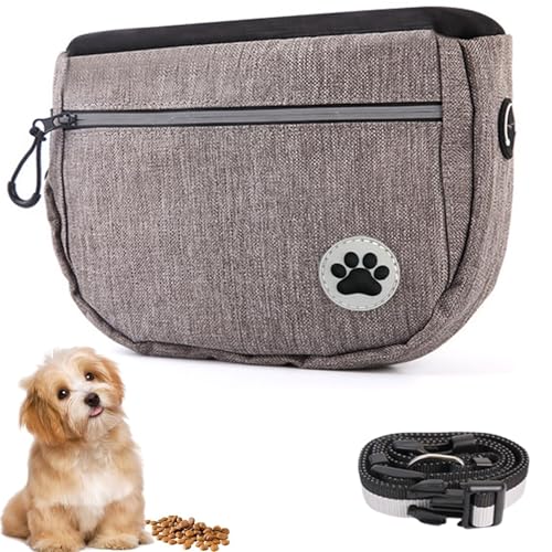 Belvanr Bauchtasche Damen & Herren, Leckerlitasche für Hunde, Bauchtasche Hundetraining, Leckerlibeutel mit Kotbeutelspender/Gürtel,Geeignet für Alle Haustiere von Belvanr