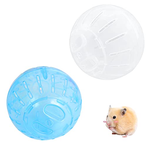 Belvanr Hamsterball 2 Stück Hamsterball Übungsball Sportball Laufrad Hamster Laufkugel Rolle Kugel Hamster Übungs Ball Laufkugel für Hamster Mäuse Hamsterball Spielzeug von Belvanr