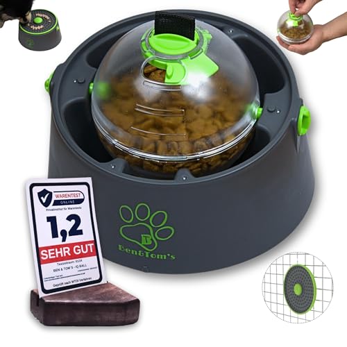 Ben & Tom's® Premium IQ Ball | PERFEKTE Kombination aus Slow Feeder und Intelligenzspielzeug für Hunde | 5 in 1 interaktives Hundespielzeug | fördert die Denkleistung und Gewichtskontrolle | NEU von Ben & Tom`s