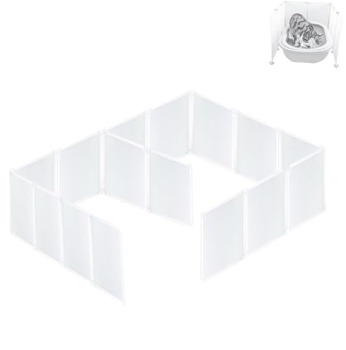 Bencacawinstyle Spritzschutz für Katzentoilette, extra große Katzentoilette für offene Katzentoilette. Kleintiergehege für Hamster, Meerschweinchen usw. von Bencacawinstyle