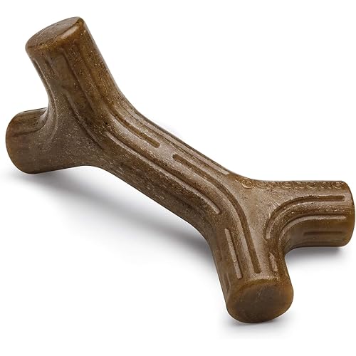 Benebone Bacon Stick Hundespielzeug, echtes Holz, langlebig, klein von Benebone