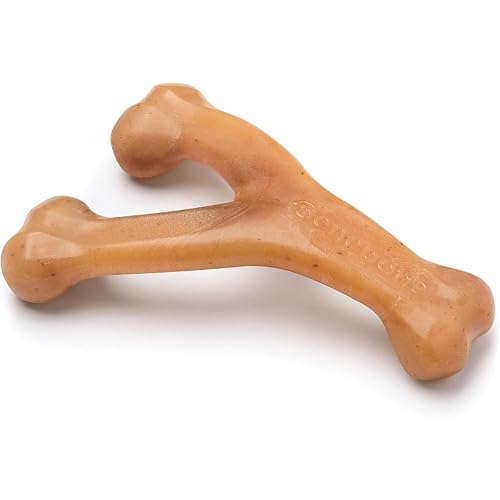 Benebone Wishbone für Hunde mittlerer Hühnergeschmack – Knochenspielzeug für kräftiges Kauen von Benebone