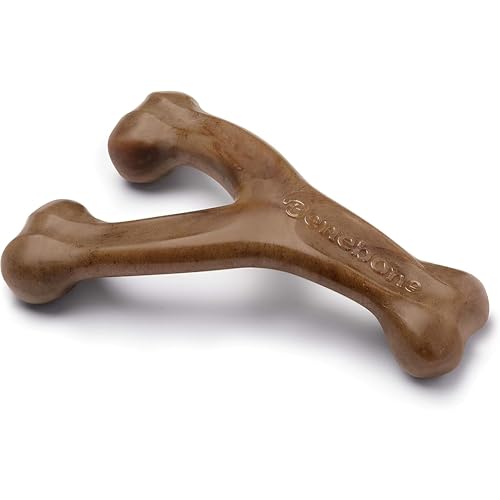 Benebone Wishbone für Hunde mit Speckgeschmack, klein – Knochenspielzeug für kräftiges Kauen von Benebone