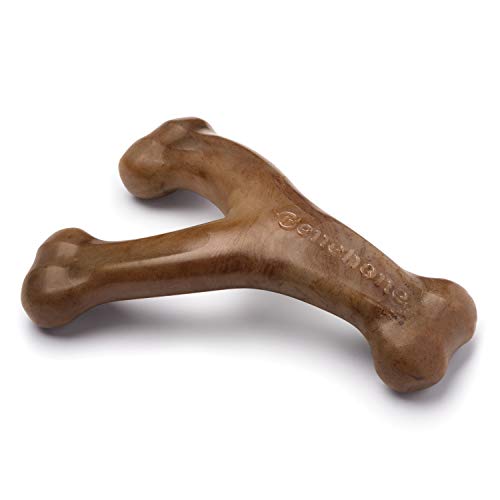 Benebone Unzerstörbares Wishbone Hunde-Kauspielzeug für Aggressive Kauer, langanhaltende, robuste Langeweile Breaker für Hunde, echter Speckgeschmack, für große Hunde von Benebone