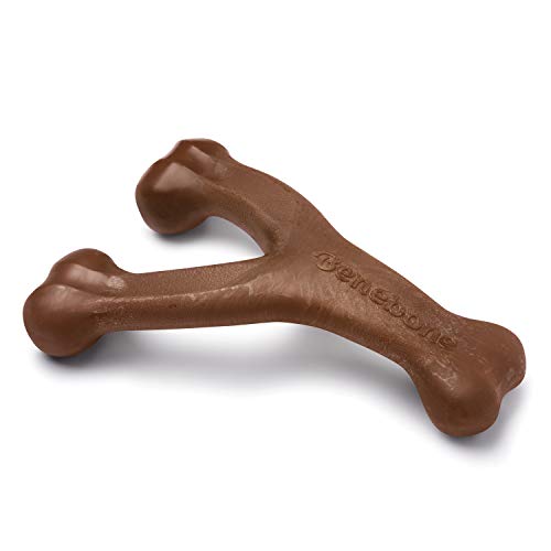 Benebone Wishbone Hunde-Kauspielzeug für Aggressive Kauer, echte Erdnuss, groß von Benebone