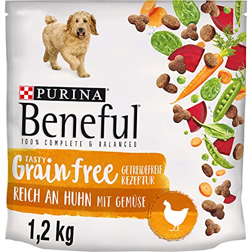 Beneful Beneful PURINA BENEFUL Tasty Grainfree Hundefutter trocken, getreidefrei, mit Huhn, 6er Pack (6 x 1,2kg) von Beneful