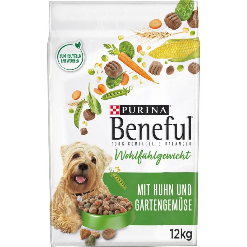 PURINA BENEFUL Wohlfühlgewicht, Huhn & Gemüse 12kg von Beneful