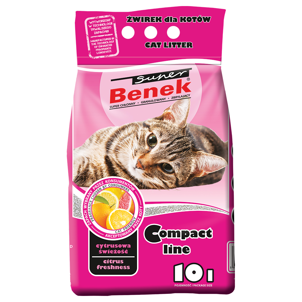 Super Benek Compact Citrus Freshness - 10 l (ca. 8 kg) von Benek