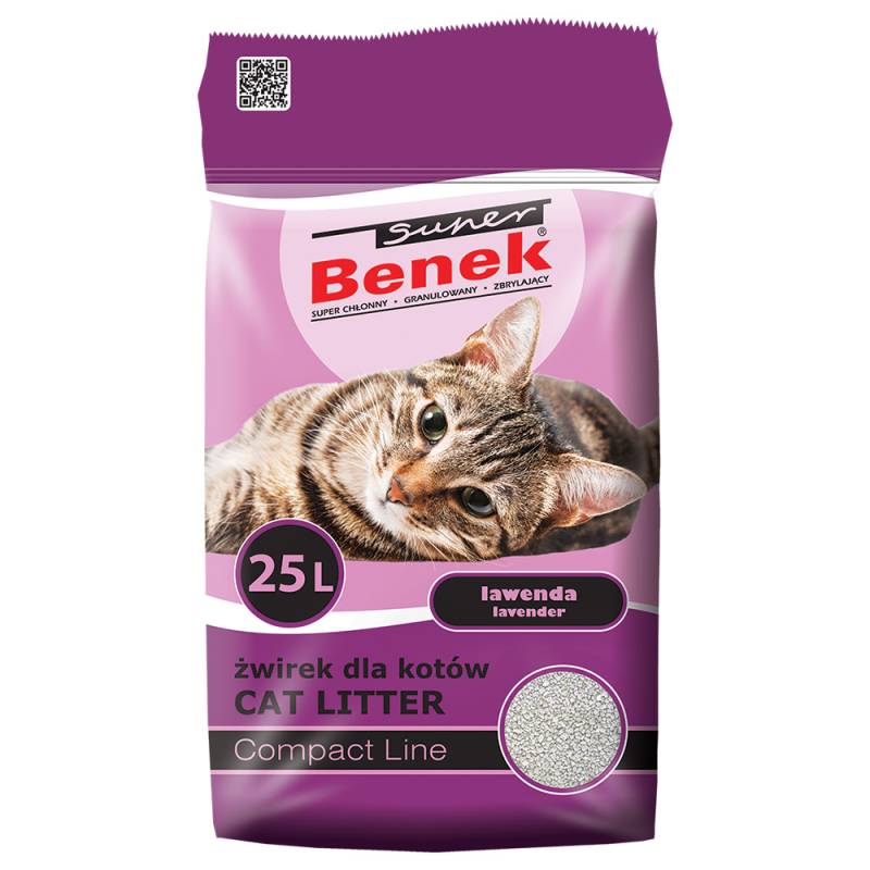 Super Benek Compact Lavendel - 25 l (ca. 21 kg) von Benek