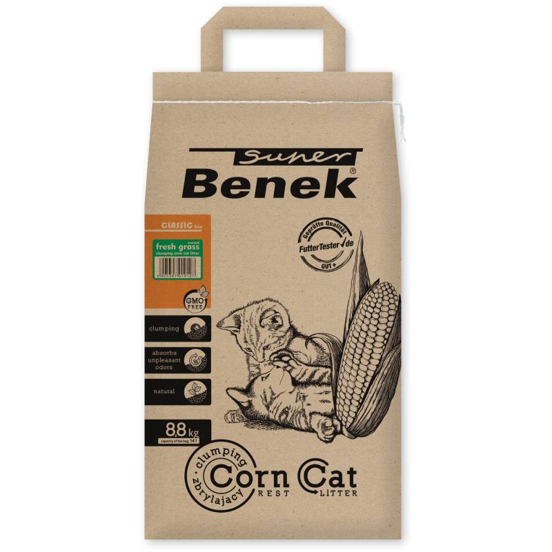 Super Benek Corn Cat Frisches Gras - 14 l (ca. 8,8 kg) von Benek