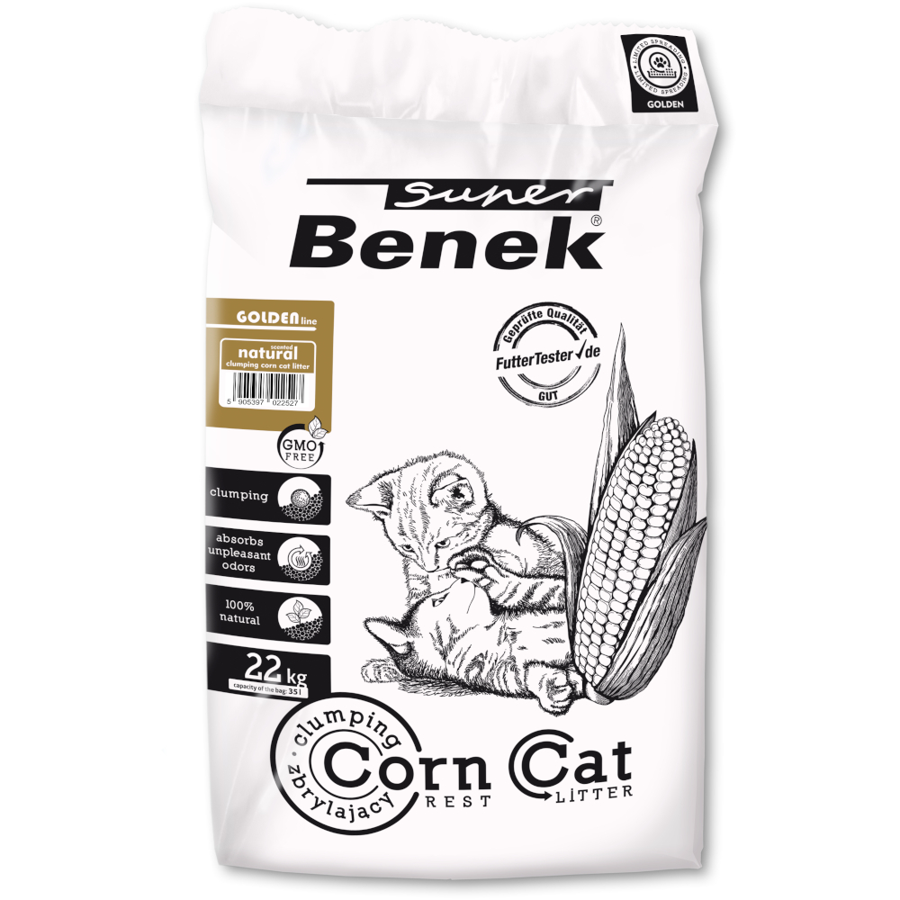 Super Benek Corn Cat Golden - 35 l (ca. 22 kg) von Benek