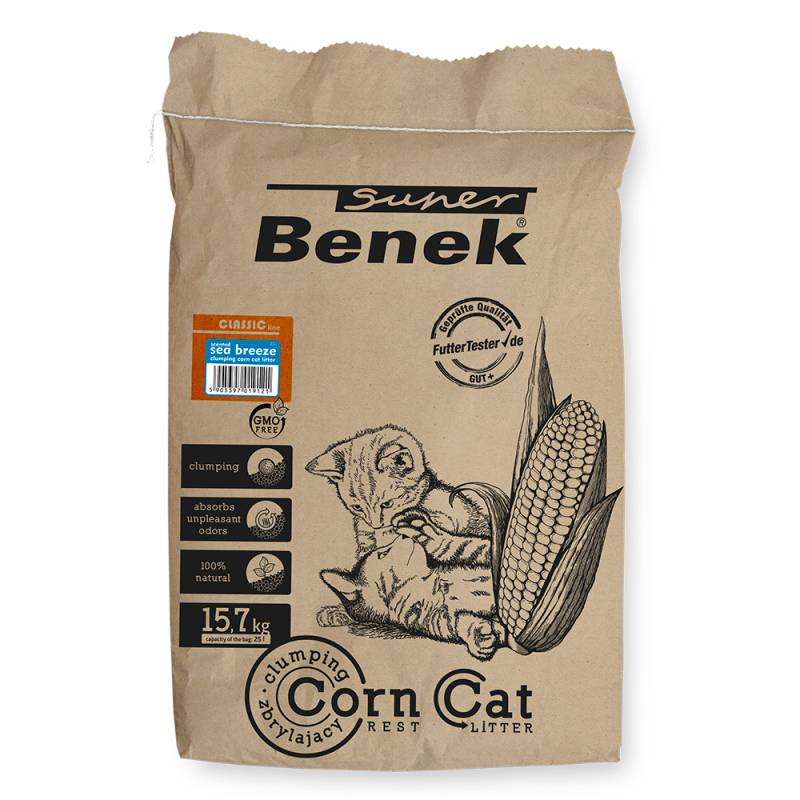 Super Benek Corn Cat Meeresbrise - 25 l (ca. 15,7 kg) von Benek