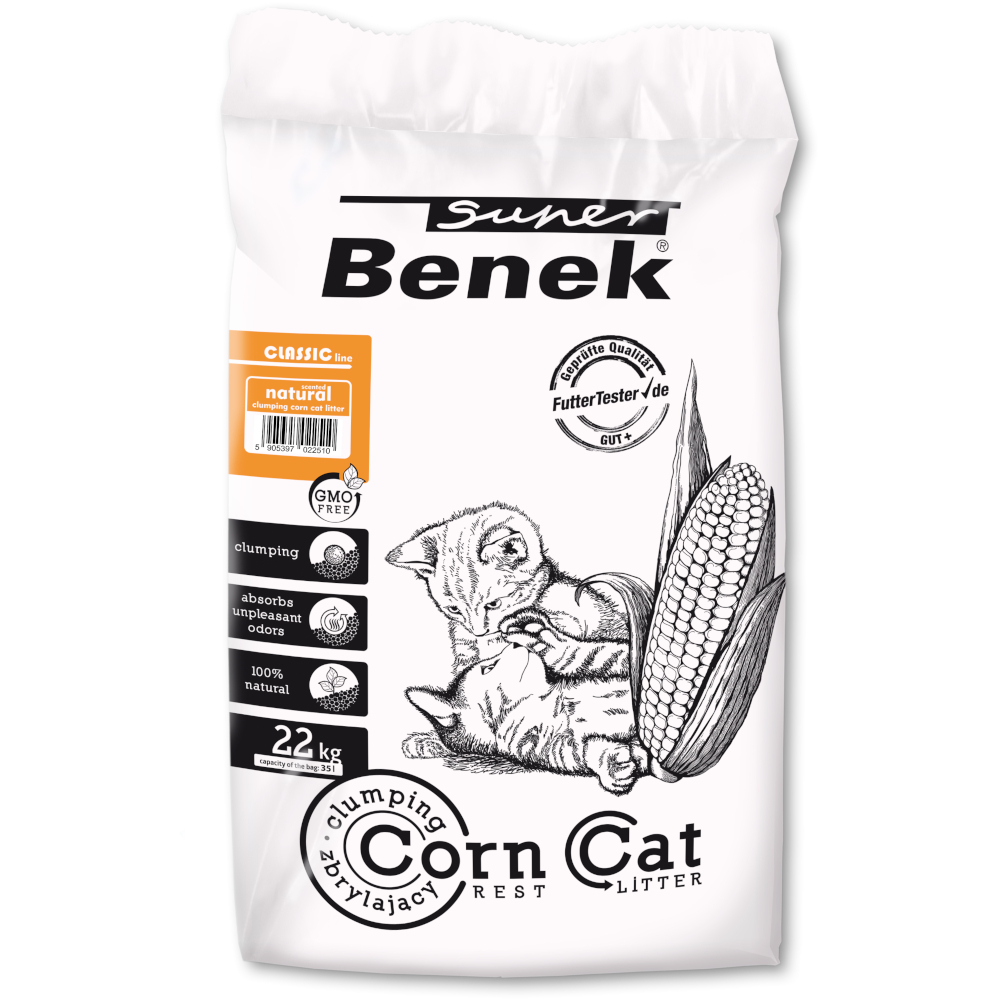 Super Benek Corn Cat Natural - 35 l von Benek
