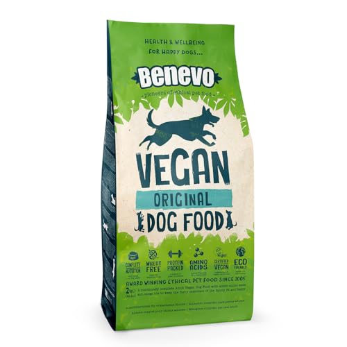 Benevo Hundefutter vegan trocken (2kg), Hypoallergen, weizenfrei, GVO-frei, Trockenfutter für alle Rassen mit essentiellen Fettsäuren, Taurin, L-Carnitin, PETA und Vegan Society UK genehmigt von Benevo