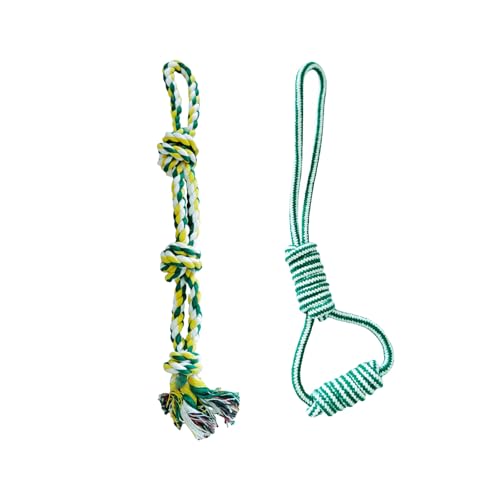 Benixmidart 2 Packungen Hundespielzeug, Seilspielzeug, interaktives Hundespielzeug, Kauspielzeug für große Rassen, um Energie zu verbrauchen, Stress abzubauen und Zahnreinigung (A) von Benixmidart