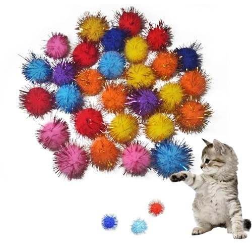 Benixmidart Katzenbälle, 3 cm, federnde Katzenbälle in zufälliger Farbe, weiches Katzenspielzeug, interaktiv, für Indoor-Katzen, um Angst zu reduzieren, Spaß zu haben und fit zu bleiben, 30 Stück (B) Benixmidart Katzenbälle, 3 cm, federnde Katzenbälle in zufälliger Farbe, weiches Katzenspielzeug, interaktiv, für Indoor-Katzen, um Angst zu reduzieren, Spaß zu haben und fit zu bleiben, 30 Stück (B) von Benixmidart
