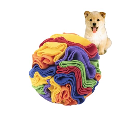 Benixmidart Schnüffelball für Hunde, interaktiver Schnüffelball, Hunde-Anreicherung, Schnüffelball, Puzzle-Futterstation für Übung, Schnüffeltraining und langsames Füttern (Regenbogen, 15 cm) von Benixmidart