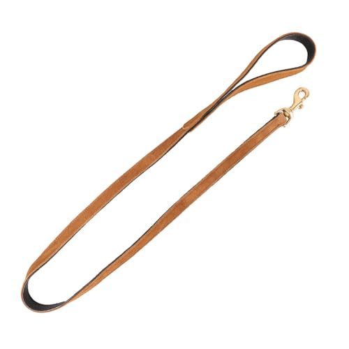 Benji & Flo Noble Hundeleine aus Wildleder, 120 cm, Hellbraun/Gold Benji & Flo Noble Hundeleine aus Wildleder, 120 cm, Hellbraun/Gold von Benji & Flo