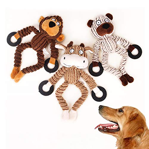 Benkeg Quietschendes Hundespielzeug,Quietschendes Hundespielzeug Hundekauspielzeug Zahnreinigung Bissfestes Tiertrainingsspielzeug für kleine, mittelgroße Hundewelpen von Benkeg