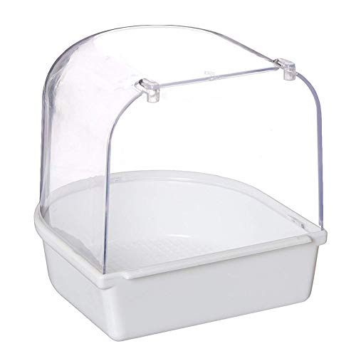 Benoon Hängender Käfig Haustier Vogel Papagei Transparente Badewanne Badewanne Duschbox Hängender Käfig Dekor Weiß Benoon Hängender Käfig Haustier Vogel Papagei Transparente Badewanne Badewanne Duschbox Hängender Käfig Dekor Weiß von Benoon