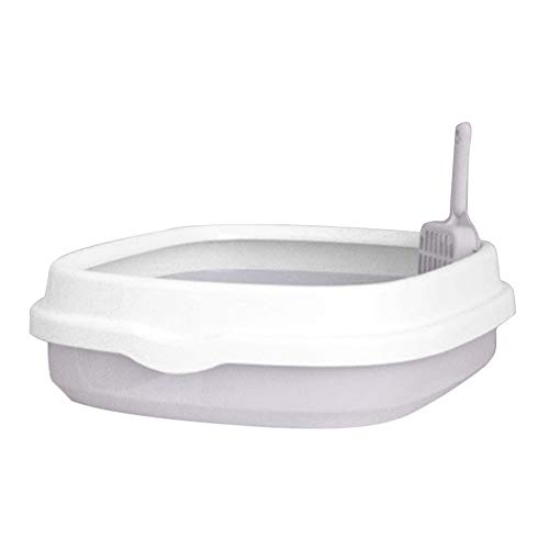 Benoon Halbgeschlossene Abnehmbare Katzen-Katzentoilette Mit Schaufel, Großvolumiges Anti-Splash-Katzenstreu-Haustierzubehör Grau L. L. Benoon Halbgeschlossene Abnehmbare Katzen-Katzentoilette Mit Schaufel, Großvolumiges Anti-Splash-Katzenstreu-Haustierzubehör Grau L. L. von Benoon