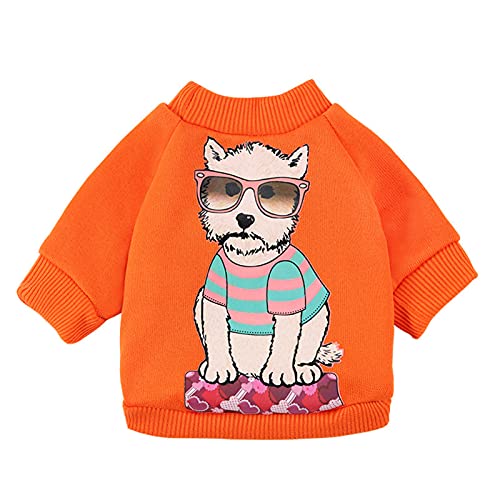 Benoon Hunde-Sweatshirt für den Winter, für den Winter, mit Cartoon-Muster, Rundhalsausschnitt für den Herbst von Benoon