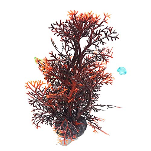 Benoon Korallen-Aquarium-Dekoration für Aquarien, künstliche Wasserpflanzen, Aquarium, Schildkröte, Landschaftsdekoration, Dekoration – Kaffee von Benoon