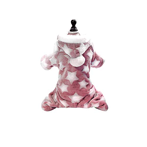 Haustier-Hunde-Kleidung, Weste, Wintermantel, Hundepullover, weich, warm, Hundebekleidung, Stern-Mond-Aufdruck, Fleece, warmer Wintermantel, Jumpsuit mit Kapuze – Pink M Haustier-Hunde-Kleidung, Weste, Wintermantel, Hundepullover, weich, warm, Hundebekleidung, Stern-Mond-Aufdruck, Fleece, warmer Wintermantel, Jumpsuit mit Kapuze – Pink M von Benoon