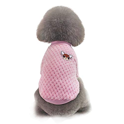 Haustier-Hunde-Kleidung, Weste, Wintermantel, Hundepullover, weich, warm, für Herbst und Winter, Fleece-Schlafanzug, gepunktet, Nachtwäsche für Hunde und Katzen, Größe M, Rosa Haustier-Hunde-Kleidung, Weste, Wintermantel, Hundepullover, weich, warm, für Herbst und Winter, Fleece-Schlafanzug, gepunktet, Nachtwäsche für Hunde und Katzen, Größe M, Rosa von Benoon