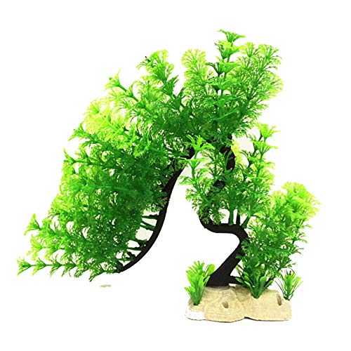 Korallen-Aquarium-Dekoration, buntes Drachen-Baum, Kunststoff, Blume, Aquarium, künstliche Ornamente – Grün von Benoon