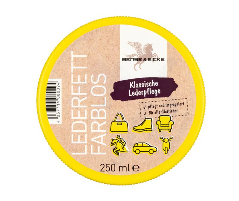 Bense & Eicke Lederfett farblos - 250 ml Für Glattleder von Bense & Eicke