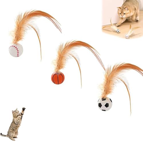 Beojonvy 3 Stück Hüpfender Katzenball mit Feder 2025 Neues Interaktives Feder-Katzenball Elastischer hochelastischer Hüpfzeug Federballspielzeug Katzenspielzeug für Katzen Drinnen & Draußen Beojonvy 3 Stück Hüpfender Katzenball mit Feder 2025 Neues Interaktives Feder-Katzenball Elastischer hochelastischer Hüpfzeug Federballspielzeug Katzenspielzeug für Katzen Drinnen & Draußen von Beojonvy