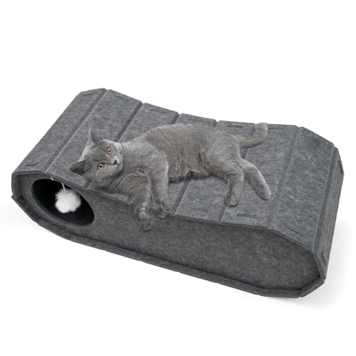 Beowanzk Faltbares Katzenbett – Indoor-Katzenhöhle zum Krallenschärfen, Ausruhen, Spielen, Überdachtes Versteck Beowanzk Faltbares Katzenbett – Indoor-Katzenhöhle zum Krallenschärfen, Ausruhen, Spielen, Überdachtes Versteck von Beowanzk