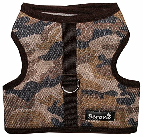 Beroni Katzengeschirr Geschirr Katze Cat Walking Jacket Weste ausbruchsicher NO Escape braun Camouflage Tarnfarben (Large) von Beroni