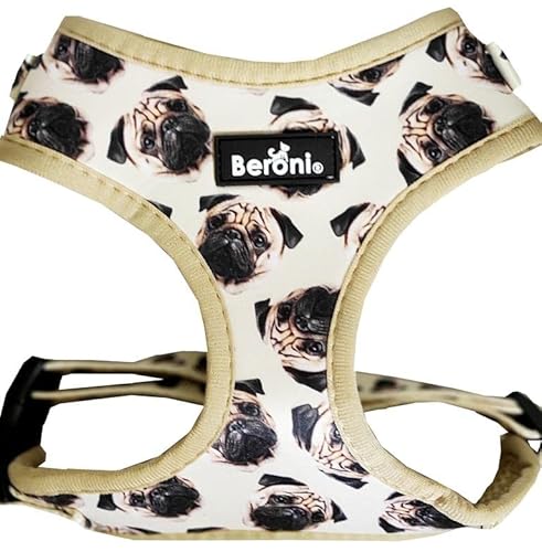 Hundegeschirr Mops Geschirr für Mops Hundegeschirr Brustgeschirr beige verstellbar für einen Halsumfang von 38 cm - 49 cm, für einen Brustumfang von 46 cm - 60 cm Hundegeschirr Mops Geschirr für Mops Hundegeschirr Brustgeschirr beige verstellbar für einen Halsumfang von 38 cm - 49 cm, für einen Brustumfang von 46 cm - 60 cm von Beroni