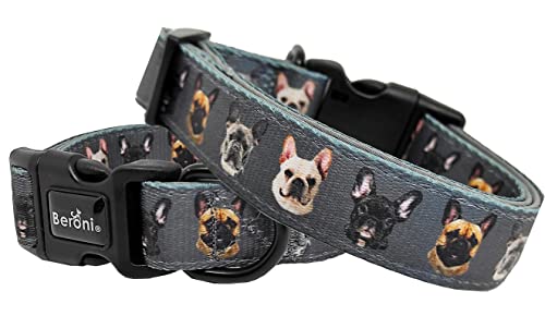 Hundehalsband Französische Bulldogge Frenchie Halsband French Bulldog Halsung Bully weich gepolstert verstellbar 34-50 cm grau Hundehalsband Hundehalsband Französische Bulldogge Frenchie Halsband French Bulldog Halsung Bully weich gepolstert verstellbar 34-50 cm grau Hundehalsband von Beroni