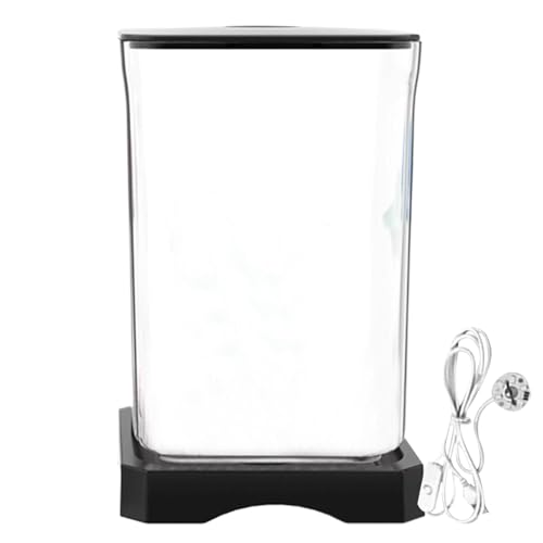 Acryl Betta Aquarium - Kompakter LED -Fischtank, Clear Desktop Bowl | Stylish Water Landschaftsgestaltung -Lebensraum für, Krabben und kleine Wasserkreaturen von Berriphonia