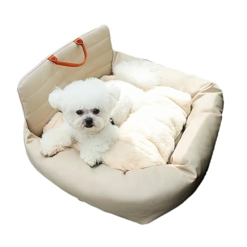 Auto-Hundebett – Reisehundesitz, Reisebett aus Plüsch | Luxus-Autositz für Hunde mit weichem Memory-Schaum und sicheren Gurten, für Tiere von Berriphonia