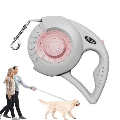 Berriphonia Einziehbare Hundeleine für mittelgroße Hunde – einziehbar, Teleskop-Traktorseil, automatisch, für Haustiere mit Griff von Berriphonia