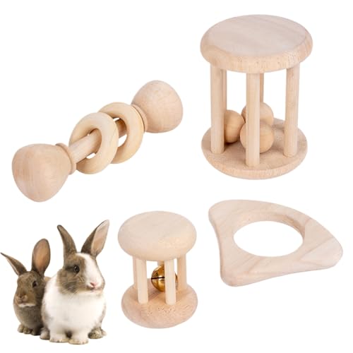 Bunny Chew Spielzeug - Holzkauen, Natürliches Spiel | BITT-resistente Kaninchenversorgungen, Zähneschleifspielzeug Mit Käfiganreicherungsgebrauch, Kleine Tieraktivität Spaßzeit Im Freien Im Freien von Berriphonia