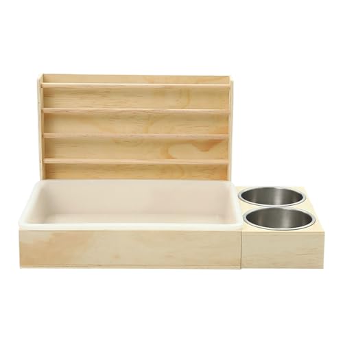 Bunny Müllschachtel mit Heuhärtung - Heuträger mit Schalen, kleine Haustier -Fütterungsstation | Futtergrashalter für Käfig, Hütten, Lebensraum, Gehege, Meerschweinchen, Kaninchen, Chinchilla, Zwergha Bunny Müllschachtel mit Heuhärtung - Heuträger mit Schalen, kleine Haustier -Fütterungsstation | Futtergrashalter für Käfig, Hütten, Lebensraum, Gehege, Meerschweinchen, Kaninchen, Chinchilla, Zwergha von Berriphonia