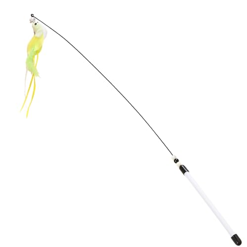 Cat Teaser Wand - Interactive Cat Pole Toy with Bell Sound, Fun Teasing Stick | Engaging Pet Supply That Encourages Active Play, Ideal During Indoor Bonding and Exercise 31.5x0.59x0.59 inches von Berriphonia