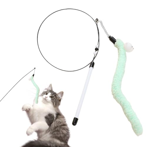 Cat Wand Toy - Teasing Stick With Bells, Interactive Play Pole | Fun Indoor Activity For Cats, Stimulates Hunting Instincts And Keeps Pets Entertained During Daily Routine 31.5x0.59x0.59 Inches Cat Wand Toy - Teasing Stick With Bells, Interactive Play Pole | Fun Indoor Activity For Cats, Stimulates Hunting Instincts And Keeps Pets Entertained During Daily Routine 31.5x0.59x0.59 Inches von Berriphonia