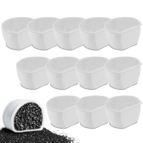 Cat Water Fountain Filter - Mehrschicht -Haustierbrunnenfilter, Ersatztrinkfilter | 12 Stück Geruch Adsorption Kit Für Kätzchen Welpenlieferungen Blockieren Haare Debrin Home Täglich Süßwasser von Berriphonia