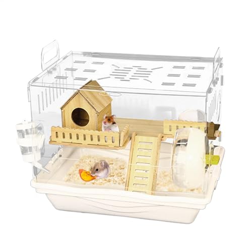 Durchsichtiger Hamsterkäfig – Großer Hamsterkäfig, transparenter Haustier-Beobachtungskäfig | Leicht zu reinigendes herausnehmbares Tablett, belüftetes Design, geräumiges Gehege für Hamster Durchsichtiger Hamsterkäfig – Großer Hamsterkäfig, transparenter Haustier-Beobachtungskäfig | Leicht zu reinigendes herausnehmbares Tablett, belüftetes Design, geräumiges Gehege für Hamster von Berriphonia