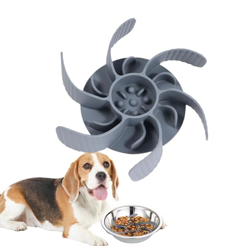 Hund Langsame Fütterung Einsatz - Anti -Gulping -Silikon -Puzzle, Sicherer Griff | Nicht-Schlupf-Feeder-Zubehör Mit Saugnäpfeln Für Alle Hundegrößen 6.69x6.69 X 1,38 Zoll von Berriphonia