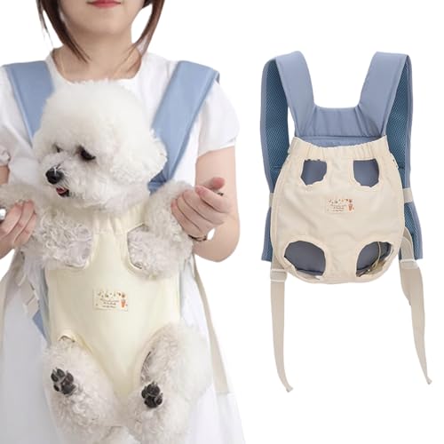 Hunde -Rucksackträger - Tragbarer Bruststierträger, Atmungsaktiver Fronthundehalter | Weiche Leichte Rucksack Für Kleine Mittelgroße Hunde Katzen Welpen Kätzchen, Wanderbeutel Im Freien Travel Wandert von Berriphonia