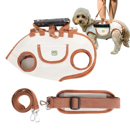 Hundelift - Ganzkörper Hundeschleuderliftgurt, Einstellbare Stütze Weste Träger | Haustierbedarf Für Kleine Hunde, Welpen, Kätzchen, Katzen, Wanderhilfe, Reisen, Picknick, Strandausflug, Camping, Radf von Berriphonia