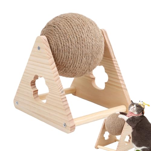 Berriphonia Katzenkratzer Sisal Ball - Interaktives Seilspielzeug, langlebiger Spielball | Fun Langeweile Relief, Indoor -Unterhaltungsvorräte für Katzen, Kätzchen, Welpen, Hunde von Berriphonia