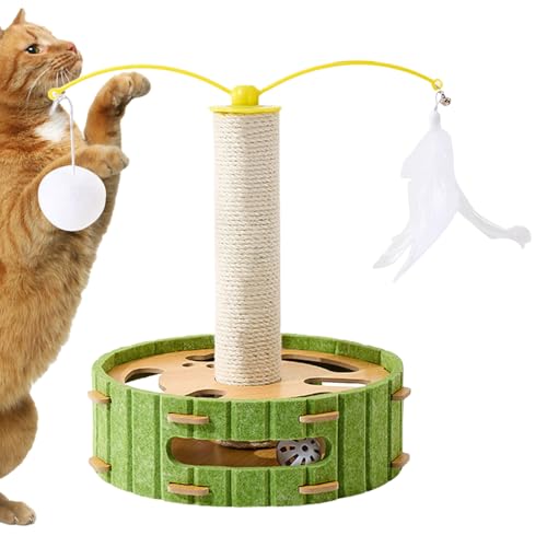 Berriphonia Kratzte Pfosten Für Innenkatzen, Pfosten des Kratzens Großer Katzen | Hoher Turm Von Katzenkatze Post | Interaktives Kätzchenspielzeug, Inneres Training Spielzeug, Unterhaltungsvorräte von Berriphonia